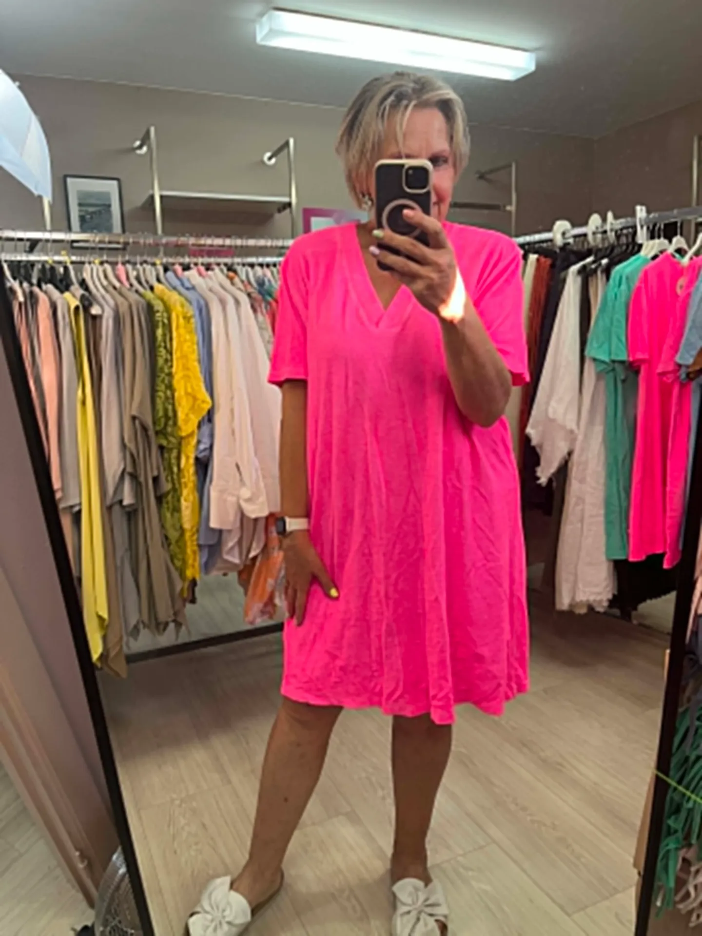 Robe - BOB - Rose fluo