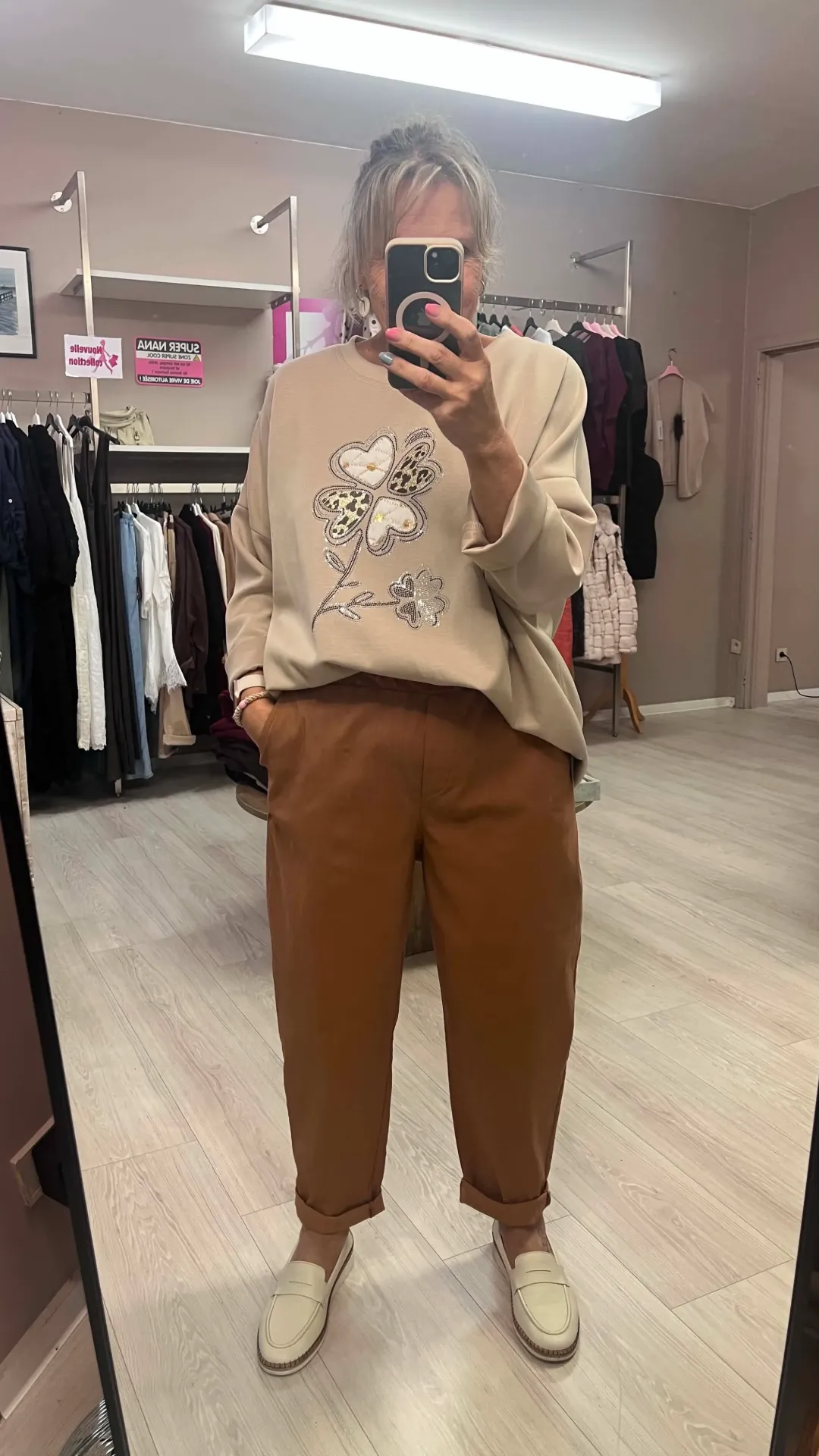 Pantalon - LILOU - Cognac