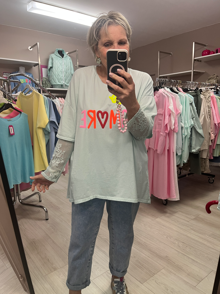 T Shirt - AMORE - Vert eau
