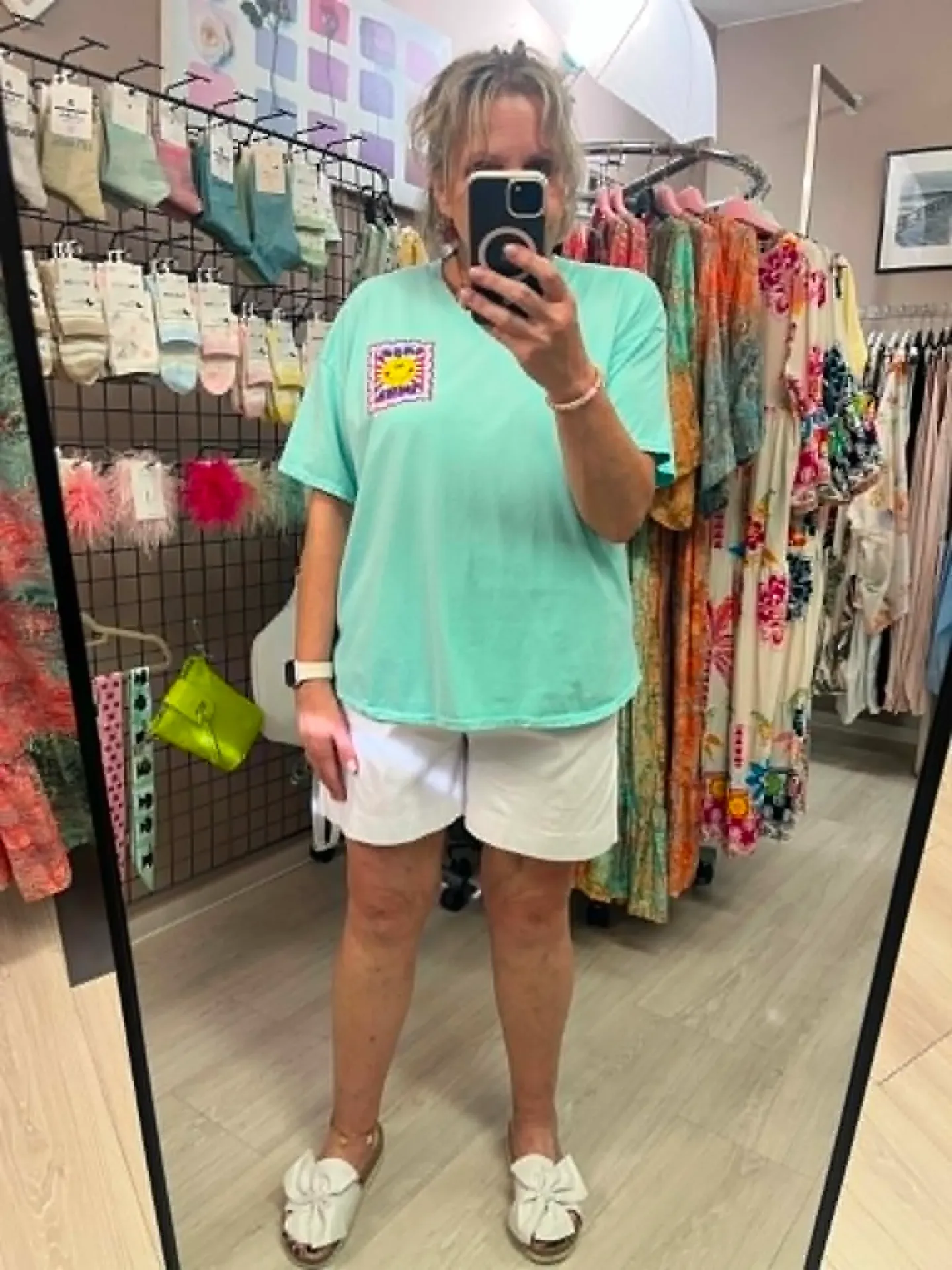 T Shirt - SMILE - Aqua