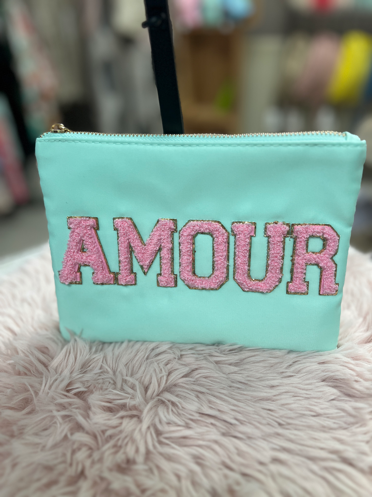 Trousse - AMOUR - Vert d'eau