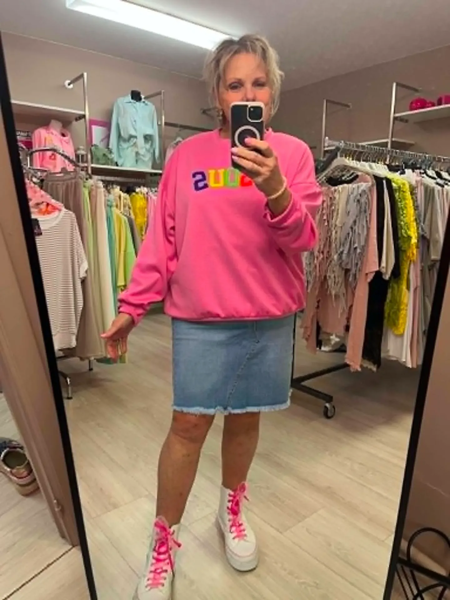 Sweat - BISOUS - Framboise